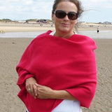 Lambswool Wrap Colour Raspberry