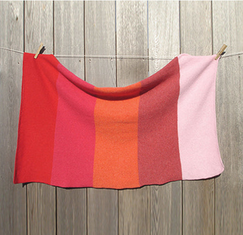 Lambswool Baby Blanket Sunrise Colours