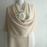 Bridal/Bridesmaid Wrap Pale Caramel Lambswool