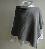 Lambswool Poncho Mid Grey
