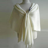 Bridal Wrap Creamy White Lambswool