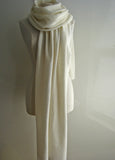 Oversized Lambswool Scarf Creamy White