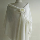 Geelong Fine Knit Lambswool Wrap Soft White